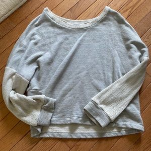 Gray and Cream Women's Sweater